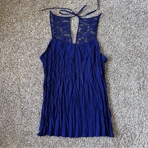 Banana Republic Silk Purple Camisole with Lace Back